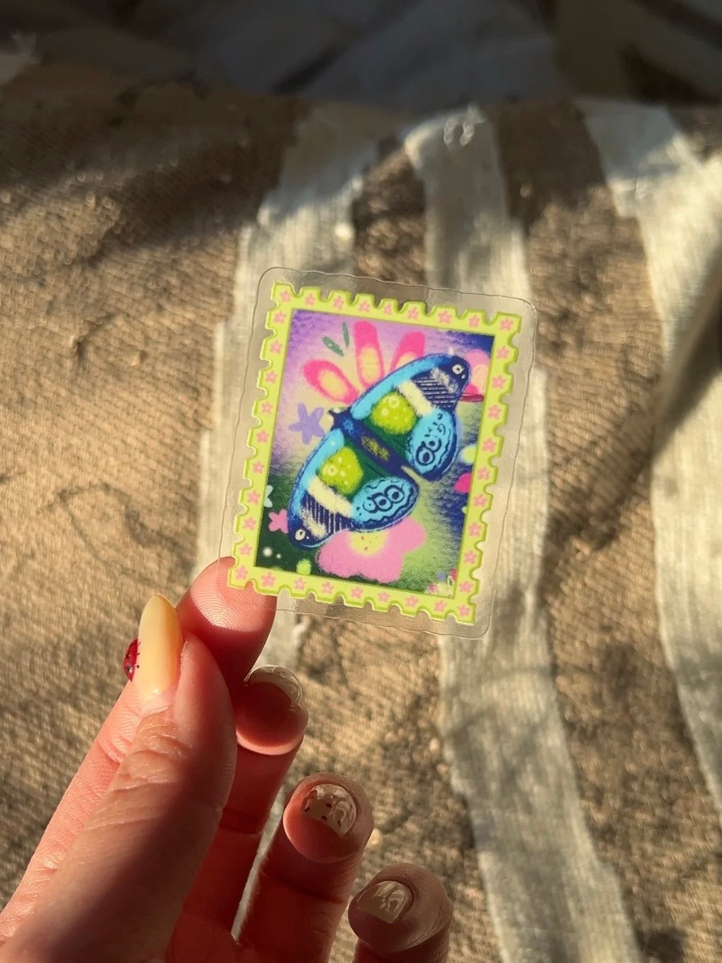[Bundle of 5] Transparent spring stamp stickers